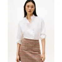 Tommy Hilfiger Rüschenbluse POPLIN RUFFLE SHIRT mit Rüschen Detail
