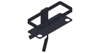 Giese Newport 2 mit Halter für Rasierer und Glasabzieher schwarz matt, 30818-14 30818-14