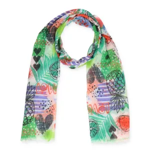 Halsüberkopf Accessoires - Schal Summer Love 70x180 grün - Gr. - OS