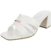 Ital-Design Damen Sandale mit Blockabsatz und Schmuckdetail Pantolette (91970768) Blockabsatz Sandalen & Sandaletten in Weiß