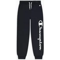 Champion Jogginghose Freizeit (gefüttert, grosser Champion Logo Schriftzug) lang navyblau