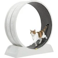 oyajia Tier-Aktivitätsspiel Tierlaufrad, Katzenlaufband, Laufband für Katzen, Zimmerläufer, PP-Kunststoff, Leise, Pfotenschutz, Feststellbar, 80cm Innendurchmesser