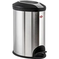 WESCO Mülleimer Abfalleimer 12 Liter, Edelstahl, mit Fußtritt