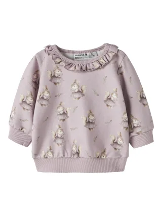 NAME IT - NBFSHELLY LS SWEAT BRU keepsake lilac - Gr. - 68