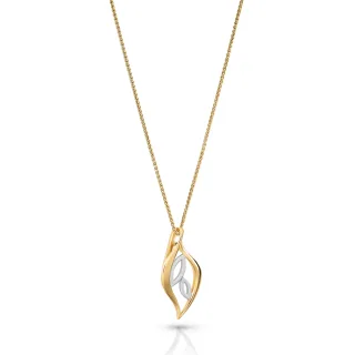 Orphelia 'Charlotte' Damen-Kette mit Anhänger aus 925er Sterlingsilber – Silber/Gold ZH-7523/G