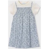 Mayoral 2-in-1-Kleid Mädchen Kleid „Sky Blue“ gemustert – Sommerkleid 2-in-1-Optik (393365)