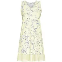 Ringella Nachthemd Ringella Lingerie Damen Nachthemd ohne Arm Vanille Spitze (1-tlg) romantisches Nachthemd mit Blümchen und Spitze
