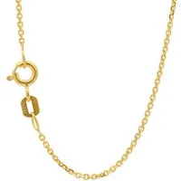 HOPLO Goldkette Ankerkette diamantiert Länge 36cm - Breite 1,2mm - 333-8 Karat Gold, Made in Germany