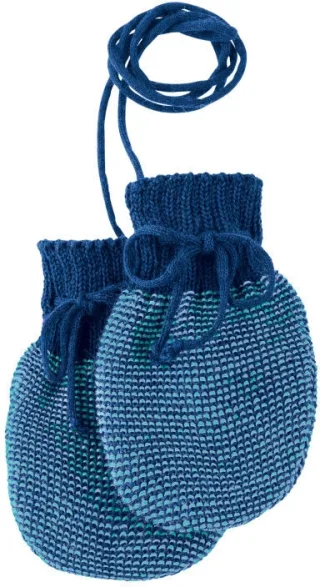 Disana Merino Schurwoll Strick-Handschuhe Gr.0 marine-lagoon