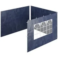 relaxdays Pavillonseitenteil Pavillon Seitenteile 3er Set, 300x200 cm, blau