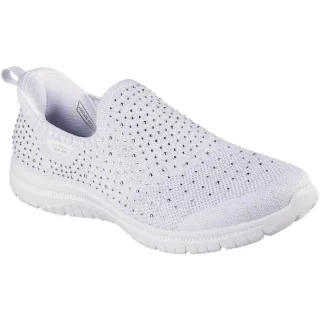 Skechers Virtue Icon Textil Damen Weiß/Silber Standard Sneakers
