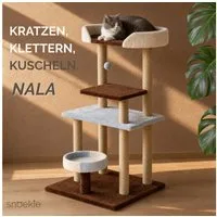 SNOEKIE Kratzbaum Snoekie Klassischer Mehr-Ebenen-Kratzbaum mit Plüsch-Elementen