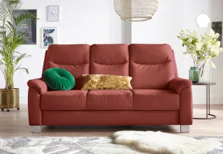 sit&more 3-Sitzer "Boccaccio" inklusive Federkern und Kopfteilverstellung