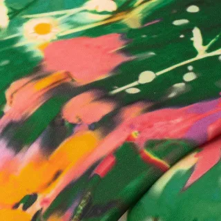 Elastik-Jersey-Scuba "Blume", bunt