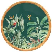 EasyLife Speiseteller Zanzibar, Spülmaschinengeeignet, Mehrfarbig, Dschungel, ⌀ 28cm, Mehrfarbig