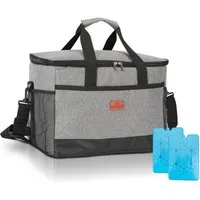 Clanmacy Kühltasche Kühltasche mit Kühlelemente Picknicktasche Lunchtasche Mittagessen, 15L/25L/33L, mit 2er Kühlakkus, isoliert mit Kühlfunktion