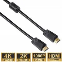 Hama High-Speed HDMI-Kabel 5m Ethernet vergoldet Video-Kabel, HDMI, (500 cm), Full HD TV ARC 3D 1080p HD TV LED LCD OLED Plasma vergoldete Stecker
