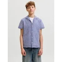 Jack & Jones Junior Kurzarmhemd JORMONTAUK CROCHET SHIRT SS SA26 JNR Baumwollmischung, locker geschnitten