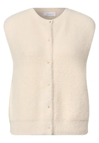 Street One - Flauschige Strickweste beige - Gr. - 38