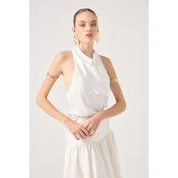 HOLLY LOLLY Blusentop Satin Dalia Bluse mit Kragen