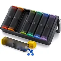 LuxusKollektion Pillendose Tablettenbox 7 Tage Pillendose 2 Fächer Medikamentenbox