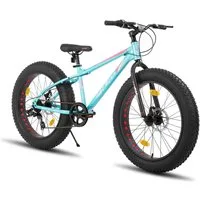 HILAND Fatbike 20 24 26 Zoll Kinder Fat Tire Fahrrad für Jungen Mädchen, Kinderfahrrad 7-Gang, Doppel scheibenbremse Kinder Mountainbike