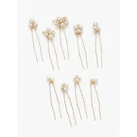 ANNIS WIESBADEN EST. 2021 Haarnadeln Perlen-Haarnadel Set, 9 Perlen-Haarnadeln, Brautschmuck Haarschmuck, Set, Set beinhaltet 9 feine Perlen-Haarnadeln