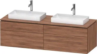 Duravit L-Cube Konsolenwaschtischunterbau wandhängend Nussbaum Matt 1620x550x482 mm - LC4873B7979000 LC4873B79790000