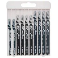 BOSCH Stichsägeblatt Stichsägeblatt-Set Basic for Wood, 10-teilig 2607010629