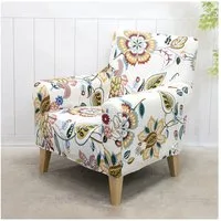Qelus Sesselhusse Stretch Sofa Überzug Sesselbezug Waschbare Mit Armlehne Wohnzimmer, Elastisch Sessel überzug