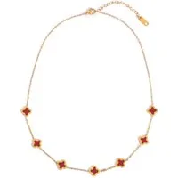 GOLDKLEIN Edelstahlkette Blume Schmuck Gold Halskette Anhänger, Angebot - Damen Herren mit Schmuckbox - Sale bis 31.07.2026
