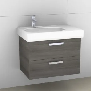 Artiqua 413 Waschtischunterschrank für Citterio 500545 ( ehem. 123575) Graphit Struktur quer, 413-WU 413-WU2L-K101-7070-401