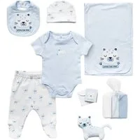 Rock a Bye Baby Boutique Erstausstattungspaket Katze Unisex Kinder (10 Teile, 10-tlg., 10 Teile) Baby Erstausstattung Paket, Erstausstattungsset Baby, Neugeborene Set