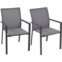 Garden Pleasure Stapelstuhl RANA, 2er Set (Set, 2 St), stapelbar