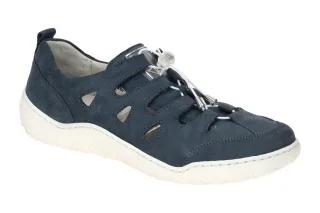 Waldl?ufer 612006 K-MILENA Damen Slipper Blau Jeans Bequeme Halbschuhe