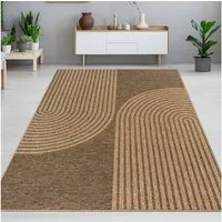 Carpetia Outdoorteppich In- & Outdoorteppich Jute-Look, rechteckig, Höhe: 5 mm, robuste Struktur wetterfest & pflegeleicht