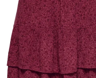 ONLY - ONL30 BERYL SHORT RUFFLE SKIRT WVN earth red - Gr. - L