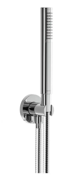 Herzbach Living Spa Wannenset rund, Anschlussbogen ABS Stabhandbrause chrom , 11.620221.2.01 11.620221.2.01