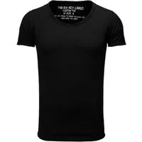 Key Largo T-Shirt Bread vintage Look uni Basic T00621 Rundhalsauschnitt unifarben kurzarm slim fit