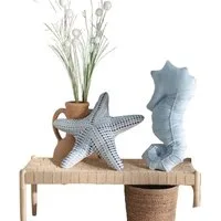 Home-trends24.de Dekokissen Seestern oder Seepferdchen Deko Kissen Couch Stuhl maritim