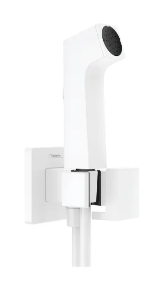 Hansgrohe Handbrause Bidette E f.Kaltwasser m. Schlauch 1250mm und Porter, mattweiss, 29231700 29231700