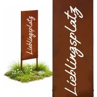 relaxdays Gartenstecker Edelrost Gartendeko zum Stecken G