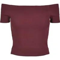 URBAN CLASSICS T-Shirt Urban Classics Damen Ladies Off Shoulder Rib Tee (1-tlg)