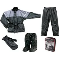 roleff Regenjacke RO1005 –Regenset mit Jacke, Hose, Handschuh und Stiefelüberziehern zum Überziehen - über die Motorradbekleidung