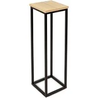 holz4home® Blumenständer Dekoständer MDF Sonoma Eiche mit Metallgestell