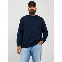 Jack & Jones PlusSize Sweatshirt JJEBRADLEY SWEAT CREW NOOS PLS mit Rippbündchen