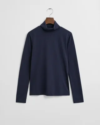 GANT - Leichter Rollkragenpullover aus Baumwolle evening blue - Gr. - M