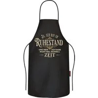 RAHMENLOS® Grillschürze Küchenschürze als Geschenk zum Ruhestand - Keine Zeit