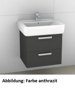 Artiqua 413 Waschtischunterschrank für Renova Plan 222260, 222263 Eiche Weiß quer NB, 413-WU2L-K55-7 413-WU2L-K55-7185-440