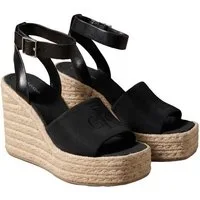 Calvin Klein WEDGE ESPAD 70 NEOPR MG Keilsandalette Sommerschuh, Plateausandale, Keilabsatz, mit Bastbesatz